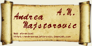 Andrea Majstorović vizit kartica
